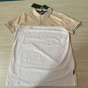 Marc Asher Mens‎ Medium Short Sleeve Polo Sand White Sage